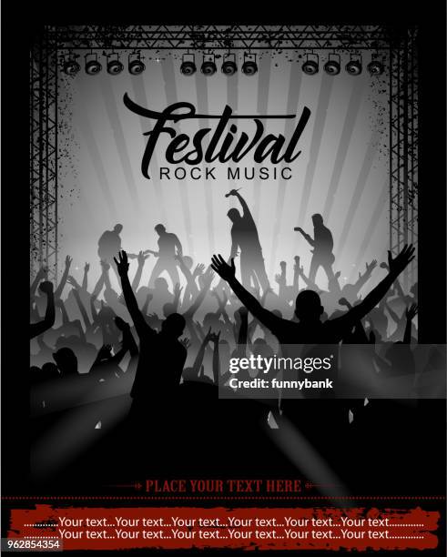 rock-musik-festival - stage performance space stock-grafiken, -clipart, -cartoons und -symbole