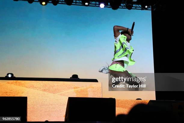 Tyler, the Creator performs during Day 2 of 2018 Boston Calling Music Festival at Harvard Athletic Complex on May 26, 2018 in Boston, Massachusetts.