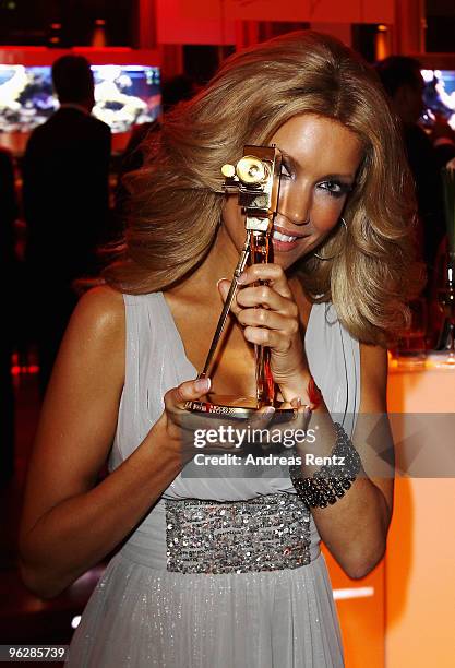 Sylvie van der Vaart attends the after show party to the Goldene Kamera 2010 Award at the Axel Springer Verlag on January 30, 2010 in Berlin, Germany.