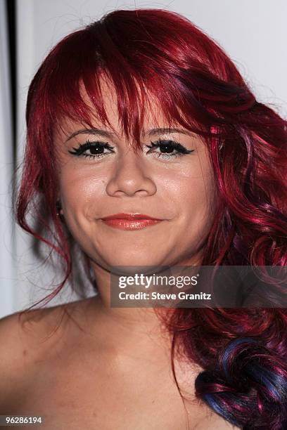 Singer Allison Iraheta arrives at the 52nd Annual GRAMMY Awards - Salute To Icons Honoring Doug Morris held at The Beverly Hilton Hotel on January...