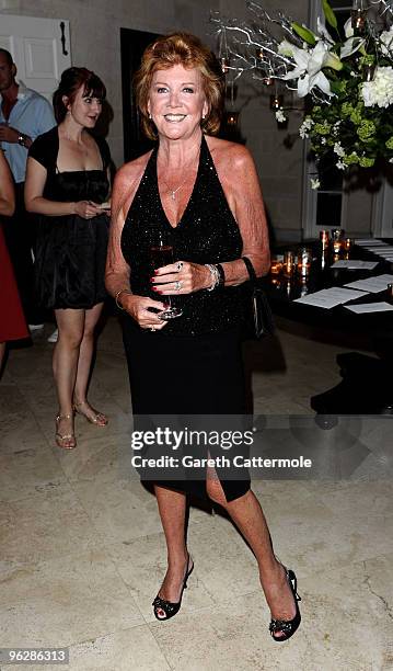 Cilla Black attends a dinner at Cove Spring House hosted by Mr Ajmal Khan to raise funds for Haiti on January 30, 2010 in Bridgetown, Barbados....