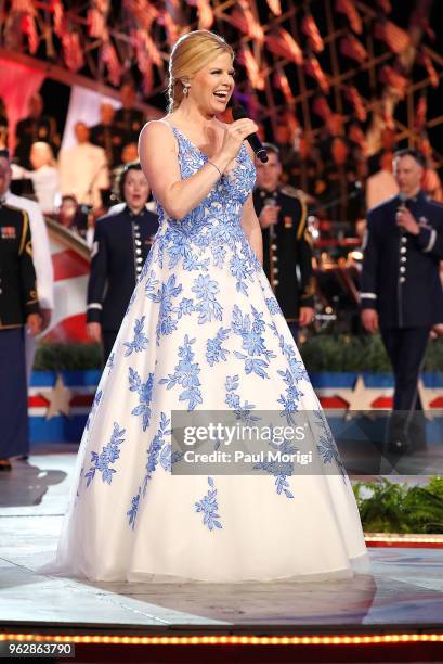 Tony-nominee and star of NBC's hit TV show "Smash" Megan Hilty performs during the 2018 National Memorial Day Concert - Rehearsals at U.S. Capitol,...