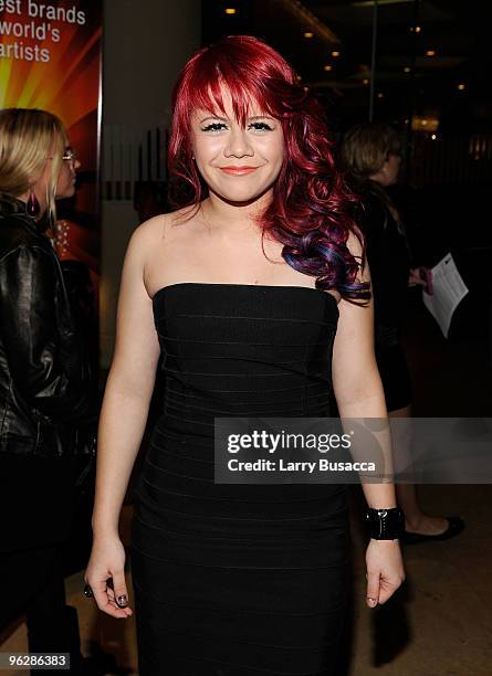 Singer Allison Iraheta arrives at the 52nd Annual GRAMMY Awards - Salute To Icons Honoring Doug Morris held at The Beverly Hilton Hotel on January...