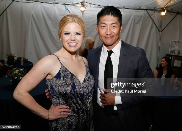 Tony-nominee, and star of NBC's hit TV show Smash Megan Hilty and star of Chicago Med Brian Tee attend the 2018 National Memorial Day Concert -...