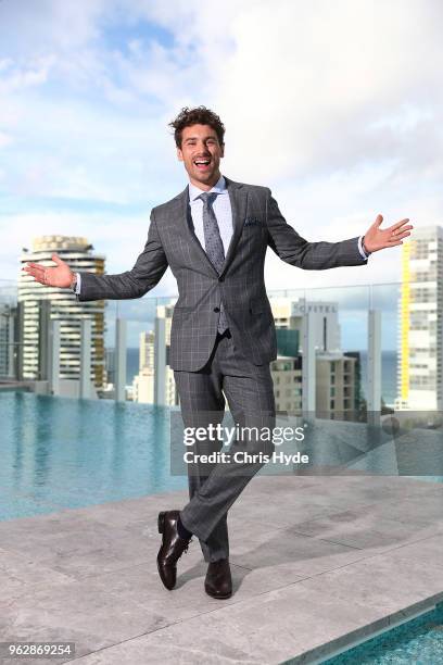 Matthew Johnson poses during the TV WEEK Logie Awards Nominations Party at The Star on May 27, 2018 in Gold Coast, Australia.