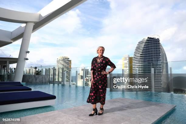 Gold Logie nominee Amanda Keller poses during the TV WEEK Logie Awards Nominations Party at The Star on May 27, 2018 in Gold Coast, Australia.