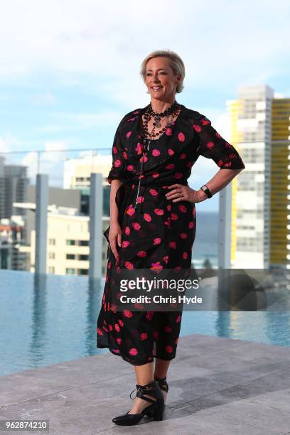 Gold Logie nominee Amanda Keller poses during the TV WEEK Logie Awards Nominations Party at The Star on May 27, 2018 in Gold Coast, Australia.