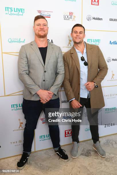 Dean Wells and Ryan Gallagher attend the TV WEEK Logie Awards Nominations Party at The Star on May 27, 2018 in Gold Coast, Australia.
