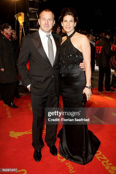 Heino Ferch and wife Marie-Jeanette attend the Goldene Kamera 2010 Award at the Axel Springer Verlag on January 30, 2010 in Berlin, Germany.