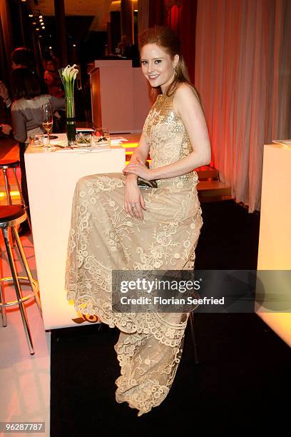 Model Barbara Meier attends the Goldene Kamera 2010 Award at the Axel Springer Verlag on January 30, 2010 in Berlin, Germany.