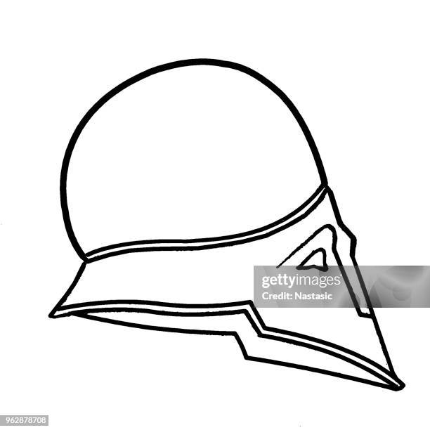 roman helmet - trojan helmet stock illustrations