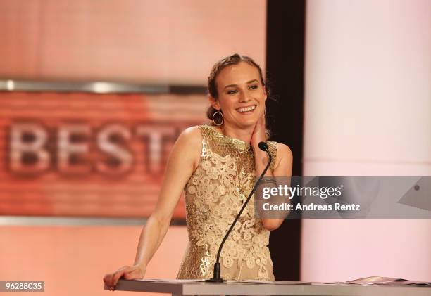 Actress Diane Kruger attends the Goldene Kamera 2010 Award at the Axel Springer Verlag on January 30, 2010 in Berlin, Germany.