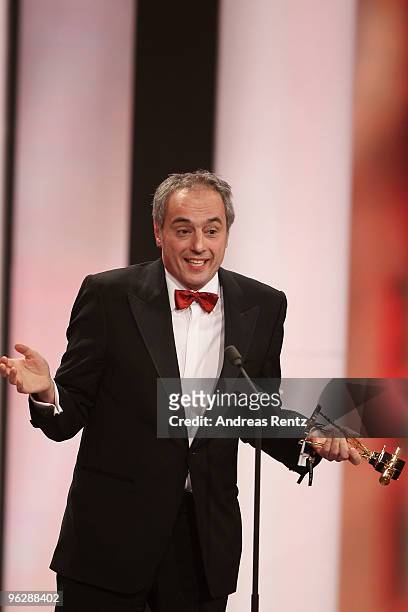 Christian Rach recieves the award for 'Best Coaching TV show - Audience Choice' during the Goldene Kamera 2010 Award at the Axel Springer Verlag on...