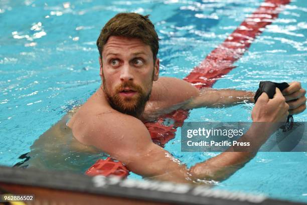 Luca Dotto during the swimming race of the Grand Prix of Napoli 2018.