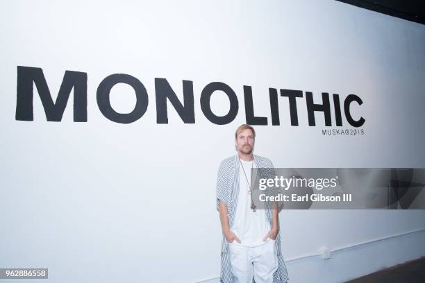 Artist Chad Muska attends the opening of his show MONOLITHIC at WERKARTZ on May 26, 2018 in Los Angeles, California.