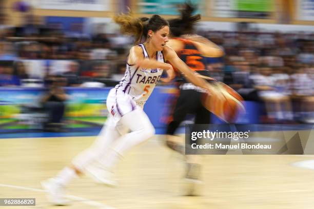 Ana Suarez Utrero of Tarbes during the Women's League playoff match between Tarbes v Tango Bourges on May 26, 2018 in Tarbes, France.