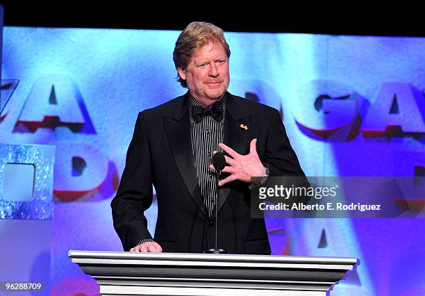 Director Donald Petrie presents the Frank Capra Achievement Award onstage during the 62nd Annual Directors Guild Of America Awards at the Hyatt...