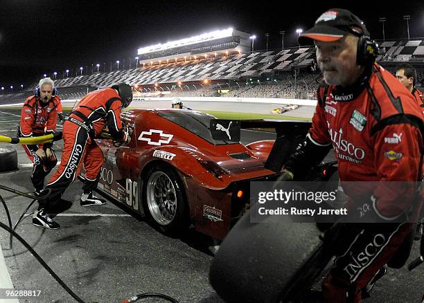 John Fogarty, Alex Gumey, Jimmy Vasser, and Jimmie Johnson during the Grand-Am Rolex 24 at Daytona held at Daytona International Speedway on January...