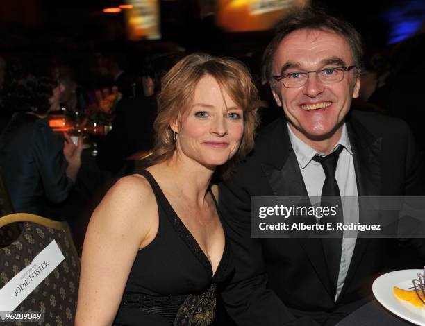 Actress Jodie Foster and Director Danny Boyle in the audience during the 62nd Annual Directors Guild Of America Awards at the Hyatt Regency Century...