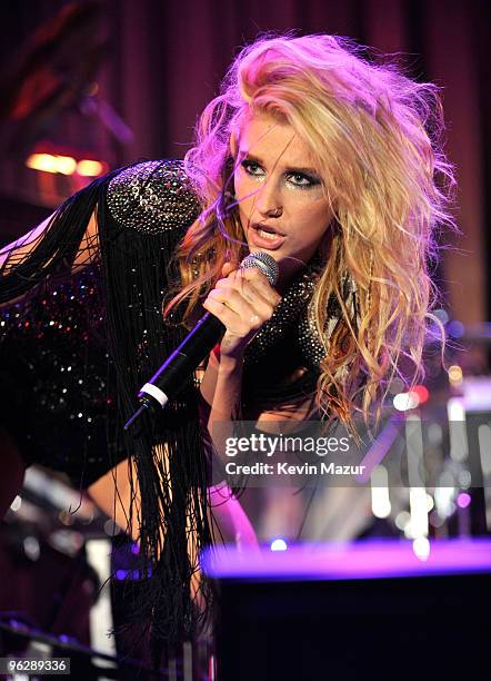 Ke$ha performs on stage at the 52nd Annual GRAMMY Awards - Salute To Icons Honoring Doug Morris held at The Beverly Hilton Hotel on January 30, 2010...