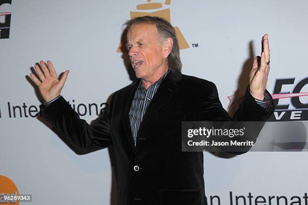 Musician Al Jardine of The Beach Boys arrives at the 52nd Annual GRAMMY Awards - Salute To Icons Honoring Doug Morris held at The Beverly Hilton...