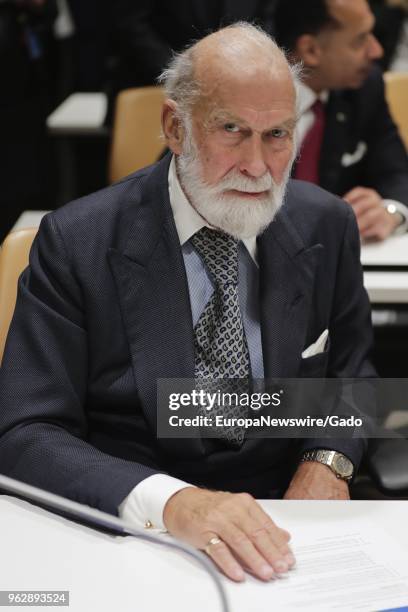 Prince Michael of Kent during the conference on the establishment of a Road Safety trust fund at the United Nations headquarters in New York City,...