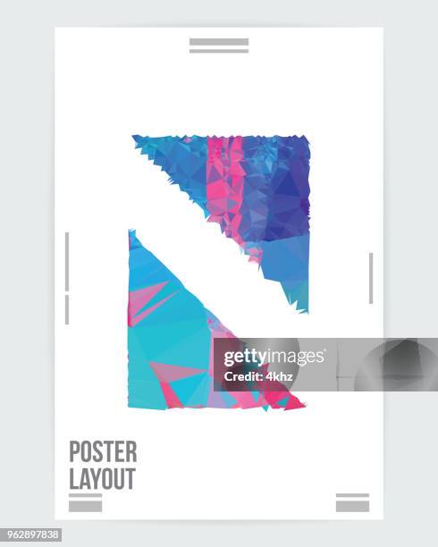 Abstract Divided Shape Graphic Design Poster Layout Template High-Res ...