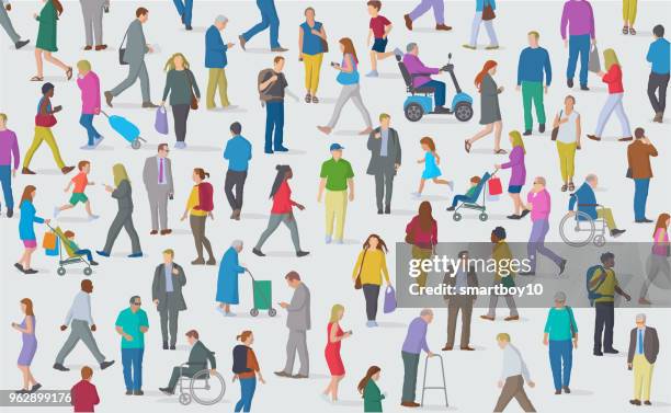 group of people - populations stock illustrations