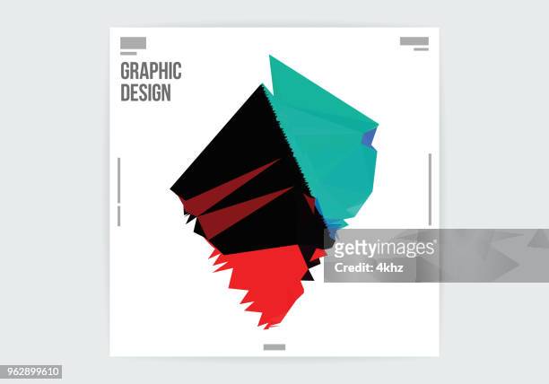 abstrakte verzerrt form-grafik-design-plakat-layout-vorlage - postmodern stock-grafiken, -clipart, -cartoons und -symbole