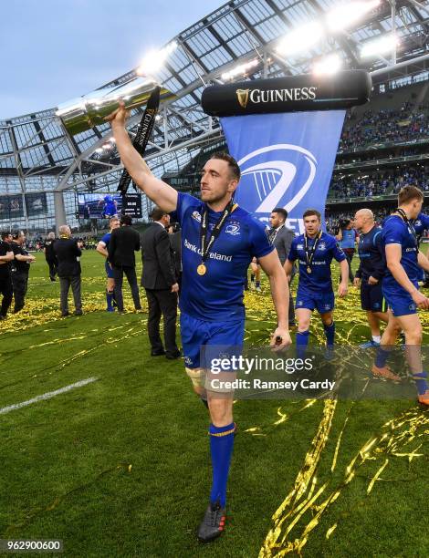 Dublin , Ireland - 26 May 2018; Jack Conan of Leinster following their victory in the Guinness PRO14 Final between Leinster and Scarlets at the Aviva...