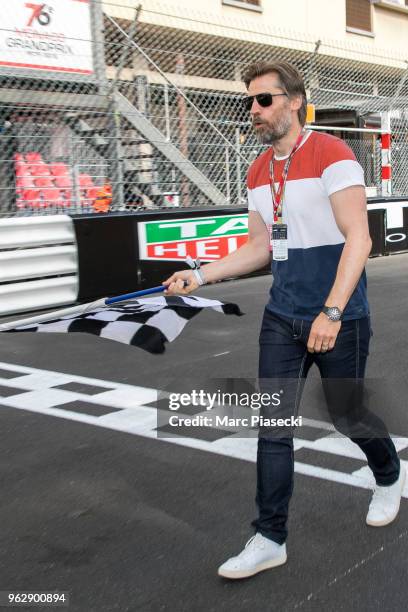 Actor Nikolaj Coster-Waldau is seen during the Monaco Formula One Grand Prix at Circuit de Monaco on May 27, 2018 in Monte-Carlo, Monaco.