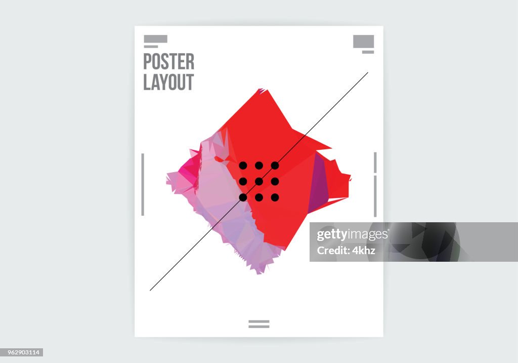 Graphic Design Poster Layout Examples Abstract Geometric Shape Graphic Design Poster Layout Template High-Res ...