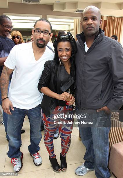 Johnta Austin, Shanell, and Chris Hicks attend the 2010 ASCAP Grammy Nominee Brunch at Sunset Tower on January 30, 2010 in West Hollywood, California.