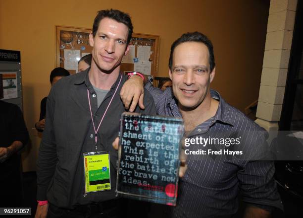 Directors Sebastian Junger and Tim Hetherington winners of the the Grand Jury Prize for Documentary Film for "Restrepo" at the Awards Night Party...