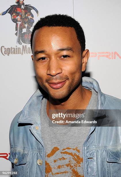 Recording artist John Legend attends the Primary Wave Pre-Grammy Party sponsored by Nivea at SLS Hotel on January 30, 2010 in Beverly Hills,...