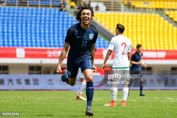 Nya Kirby of England celebrates during the 2018 Panda Cup International Youth Football Tournament between Hungary U19 National Team and England U19...