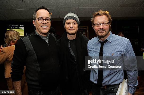 Sundance Film Festival Director John Cooper, David Hyde Pierce and David Courier attend the Awards Night Party during the 2010 Sundance Film Festival...