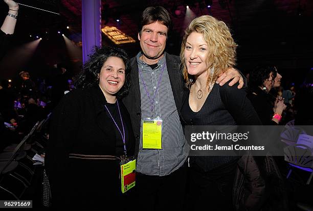 Jennifer Baichwal, Greg Barker and Ondi Timoner attend the Awards Night Party during the 2010 Sundance Film Festival at Racquet Club on January 30,...