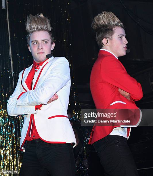 Jedward Perform At G-A-Y At Heaven on January 30, 2010 in London, England.