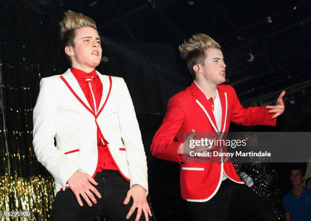 Jedward Perform At G-A-Y At Heaven on January 30, 2010 in London, England.