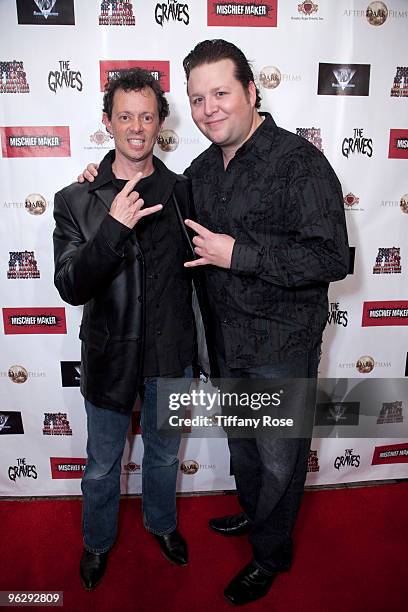 Director Brian Pulido and Unit Production Manager Mark Dufour attend Ronalds Brothers Productions And Mischief Maker Studios Presents Brian Pul at...