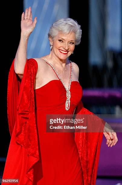 Miss America 1955 and actress Lee Meriwether is introduced at the 2010 Miss America Pageant at the Planet Hollywood Resort & Casino January 30, 2010...
