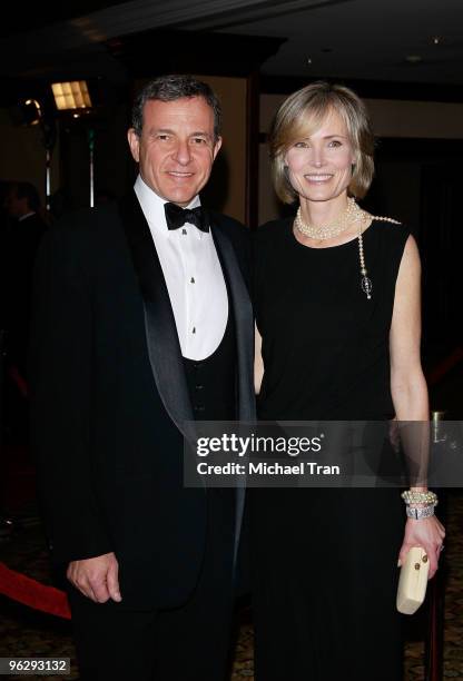 Robert Iger and wife Willow arrive to the 62nd Annual Directors Guild of America Awards held at Hyatt Regency Century Plaza on January 30, 2010 in...