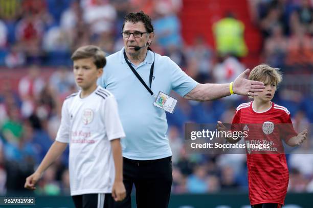 Willem van Hanegem during the Dirk Kuyt Testimonial at the Feyenoord Stadium on May 27, 2018 in Rotterdam Netherlands