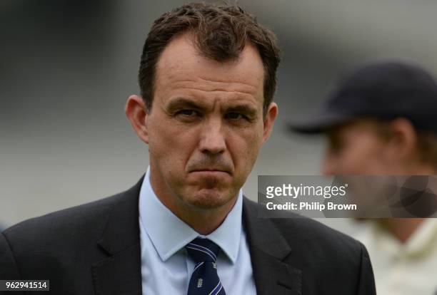Tom Harrison, the cheif executive of the ECB after England lost the 1st Natwest Test match between England and Pakistan at Lord's cricket ground on...