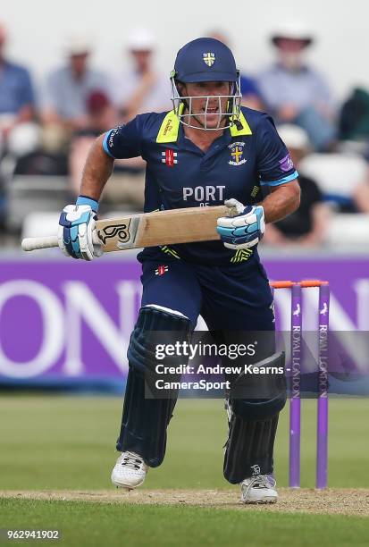 Durham's Tom Latham during the Royal London One Day Cup match between Northamptonshire and Durham at The County Ground on May 27, 2018 in...