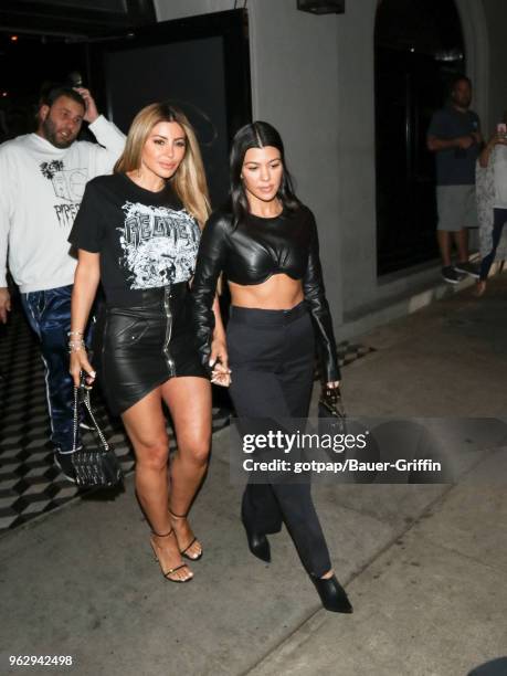 Larsa Pippen and Kourtney Kardashian are seen on May 26, 2018 in Los Angeles, California.