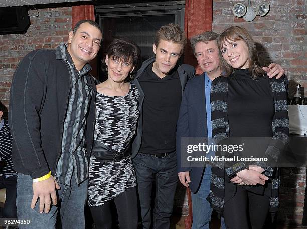 Actor Paul Wesley and brother-in-law Rhamy Emara, mother Agnieshka Wasilewski, father Thomas Wasilewski and sister Monika Emara attend the "Love...