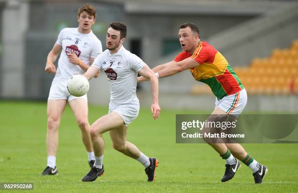 Offaly , Ireland - 27 May 2018; Kevin Flynn of Kildare in action against Darragh Foley of Carlow during the Leinster GAA Football Senior Championship...