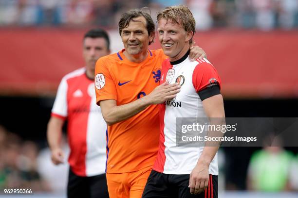 Phillip Cocu, Dirk Kuyt during the Dirk Kuyt Testimonial at the Feyenoord Stadium on May 27, 2018 in Rotterdam Netherlands